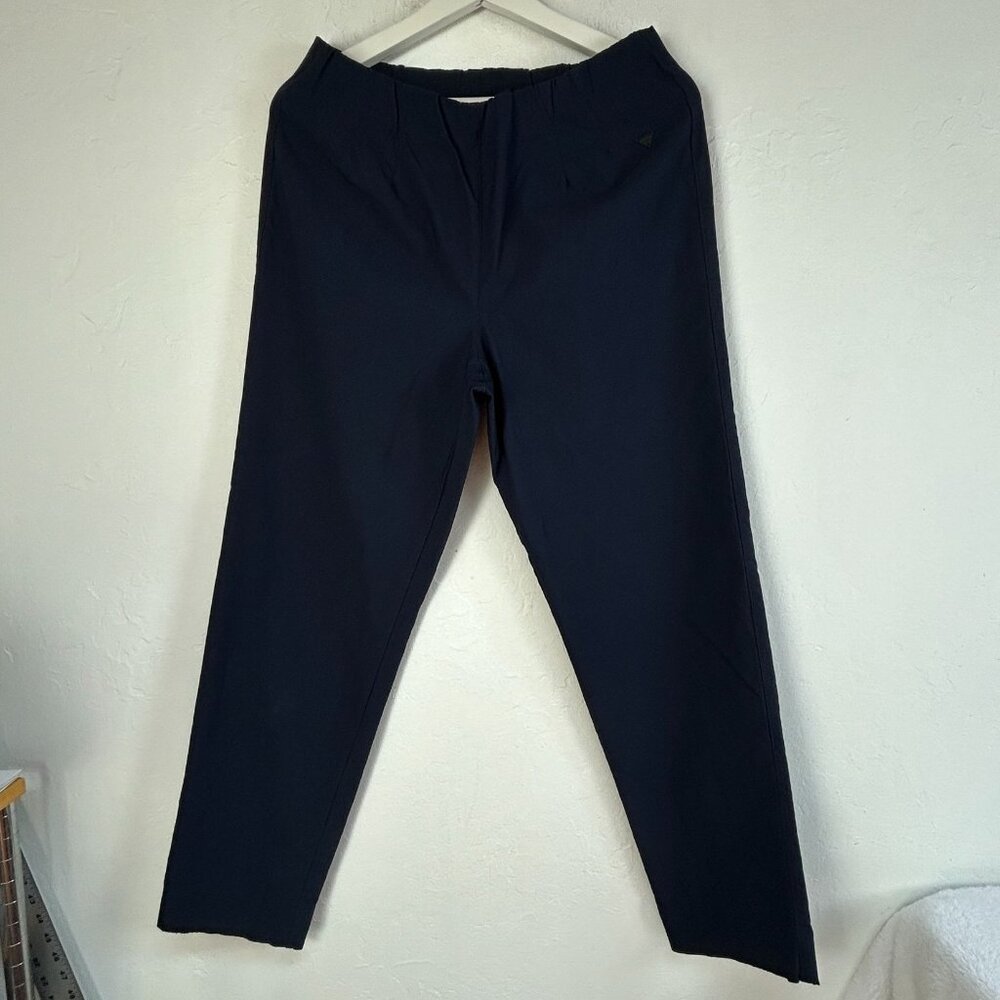 Laurie Womens Regular Fit Navy Blue Trousers Straight Ankle Pants EUR 44, US 14